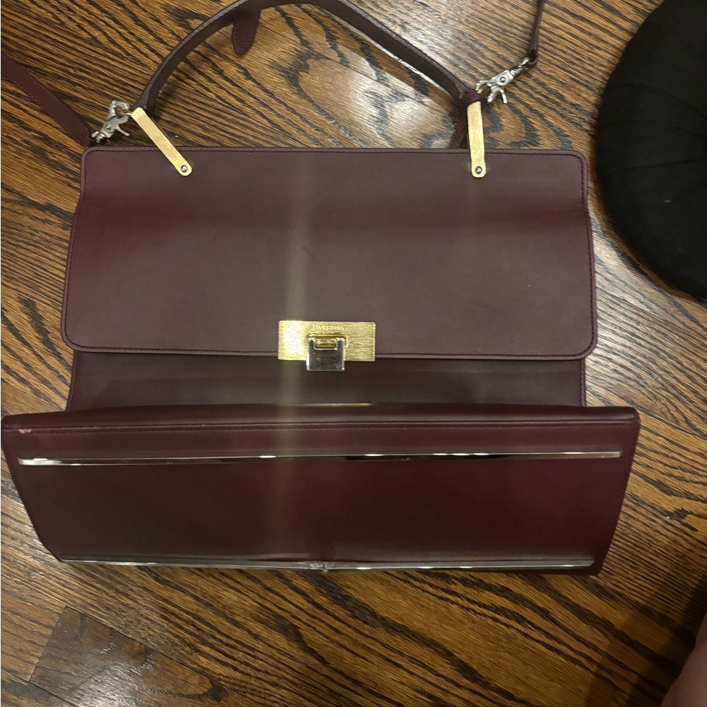 Balenciaga Le Dix top handle bag in burgundy